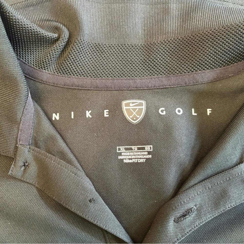 Nike Men's Black Long Sleeve Golf Dry-fit Polo - Picture 6 of 8